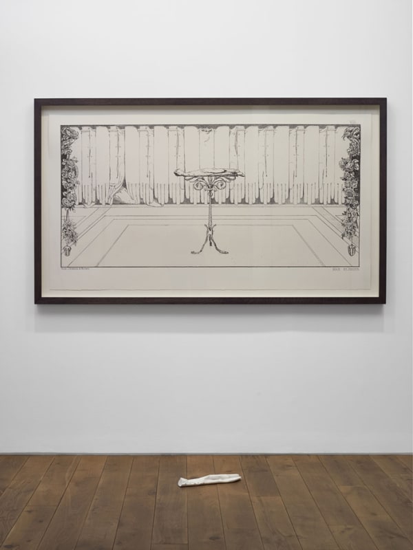 Ruhe (Repose), After Max Klinger 2013 two-colour screenprint and Carrara marble, with Peter Coates 115 x 198 cm (framed print)